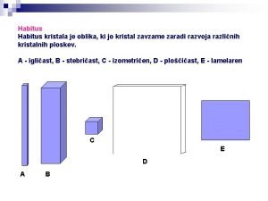 Habitus kristala je oblika ki jo kristal zavzame