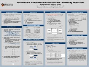 Advanced Bit Manipulation Instructions for Commodity Processors Yedidya