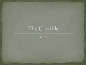 Dramatic irony the crucible