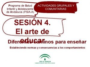 Programa de Salud Programa de ACTIVIDADES GRUPALES Salud