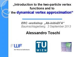 Introduction to the twoparticle vertex functions and to