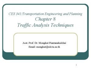 CES 341 Transportation Engineering and Planning Chapter 8