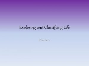 Classifying and exploring life lesson 2 answers