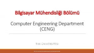 Thk üniversitesi bilgisayar mühendisliği
