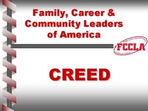 Explain the fccla creed in your own words