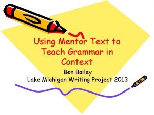Mentor text for context clues