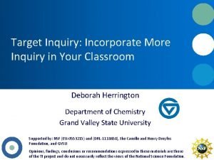 Target Inquiry Incorporate More Inquiry in Your Classroom