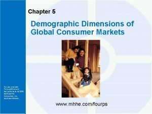 Demographic dimensions of consumer market Demographic dimensions of consumer market