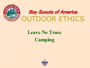 Leave no trace boy scouts