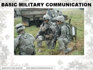Military radio message format