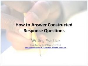 Constructed response questions examples