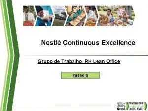 Nestl Continuous Excellence Grupo de Trabalho RH Lean