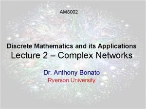 AM 8002 Discrete Mathematics and its Applications Lecture