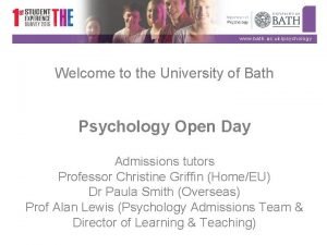 University of bath psychology entry requirements