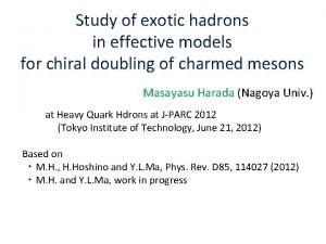 Study of exotic hadrons in effective models for