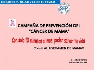 CUIDAMOS TU SALUD Y LA DE TU FAMILIA