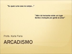 Arcadismo ppt