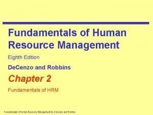 Fundamentals of Human Resource Management Eighth Edition De