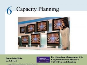 Capacity timing and sizing strategies