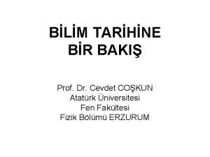 BLM TARHNE BR BAKI Prof Dr Cevdet COKUN