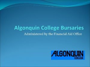 Algonquin bursaries