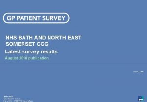 NHS BATH AND NORTH EAST SOMERSET CCG Latest