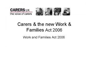 Work and families act 2006