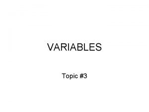 Discrete variable