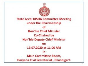 State level disha committee