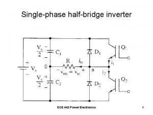 Singlephase halfbridge inverter ECE 442 Power Electronics 1
