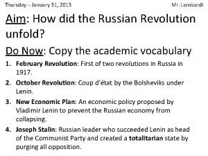 Causes of the russian revolution