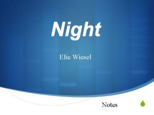 Symbolism in night elie wiesel