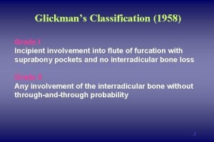 Glickman classification of furcation