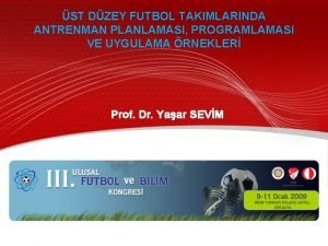 Futbol antrenman programı pdf