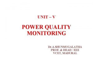 Permanent power quality monitoring equipment