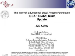 The Internet Educational Equal Access Foundation IEEAF Global