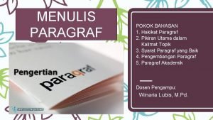 Struktur paragraf akademik