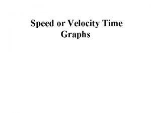 Velocity graphs