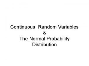Normal random variable