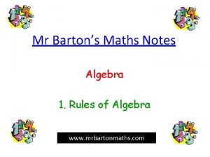 Mr barton's maths