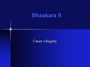 Bhaskara ii