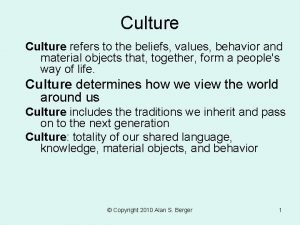 Culture refers to