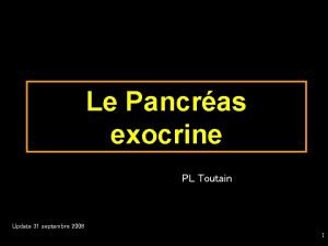 Le Pancras exocrine PL Toutain Update 31 septembre