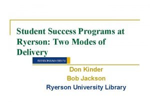 Ryerson academic success centre