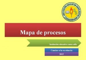 Mapa de procesos de una institución educativa