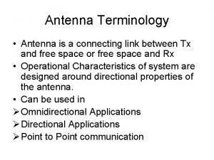 Radiation intensity of antenna