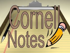 Cornell note taking stimulates critical thinking skills Note