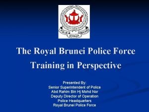 Cadet assistant superintendent of police brunei