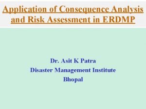 Consequence analysis example