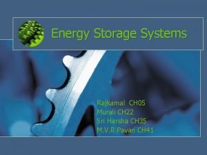 Compressed air energy storage